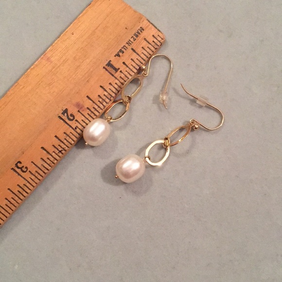 Nancy B 14KY DOUBLE LINK PEARL DROP NWOT - Picture 3 of 3